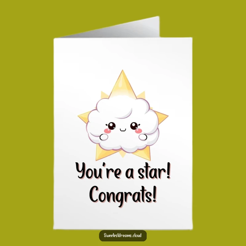 Free Printable Congrats Card: Starry Cloud Joy for a Funny Downloadable Gift