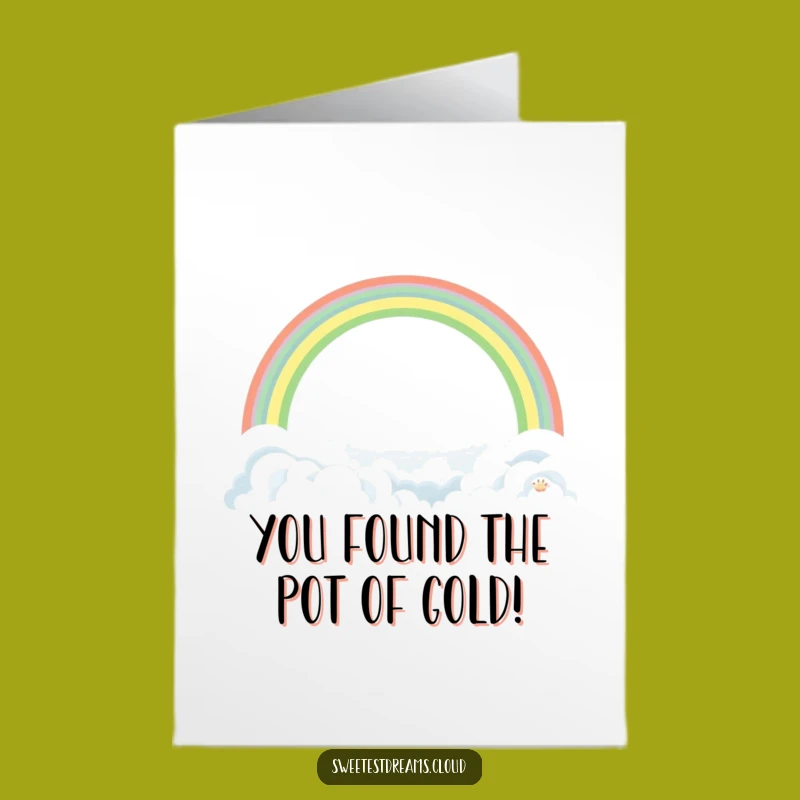 Free Printable Congratulations Card: Rainbow Clouds Funny Downloadable Gift