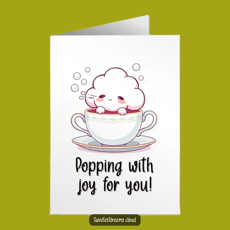 Free Printable Cloud Congrats Card: Bubbly Joy, Delightful Downloadable Gift