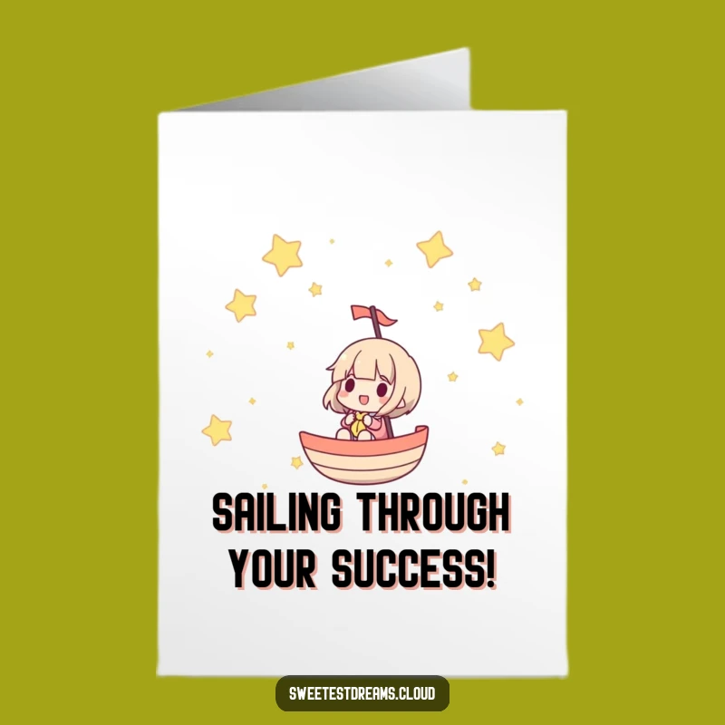 Free Printable Congrats Card: Star Sailor Character, Downloadable & Print at Home Voyage Gift