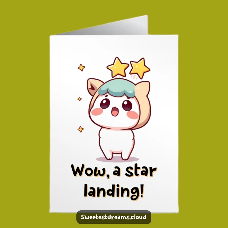 Shooting Star Congrats Card: Free Printable Kawaii Surprise Download