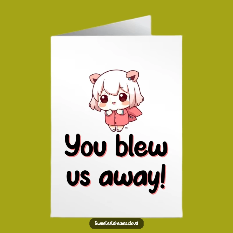 Free Printable Kawaii Breeze Congrats Card: Funny Downloadable Gift for Smooth Sailing