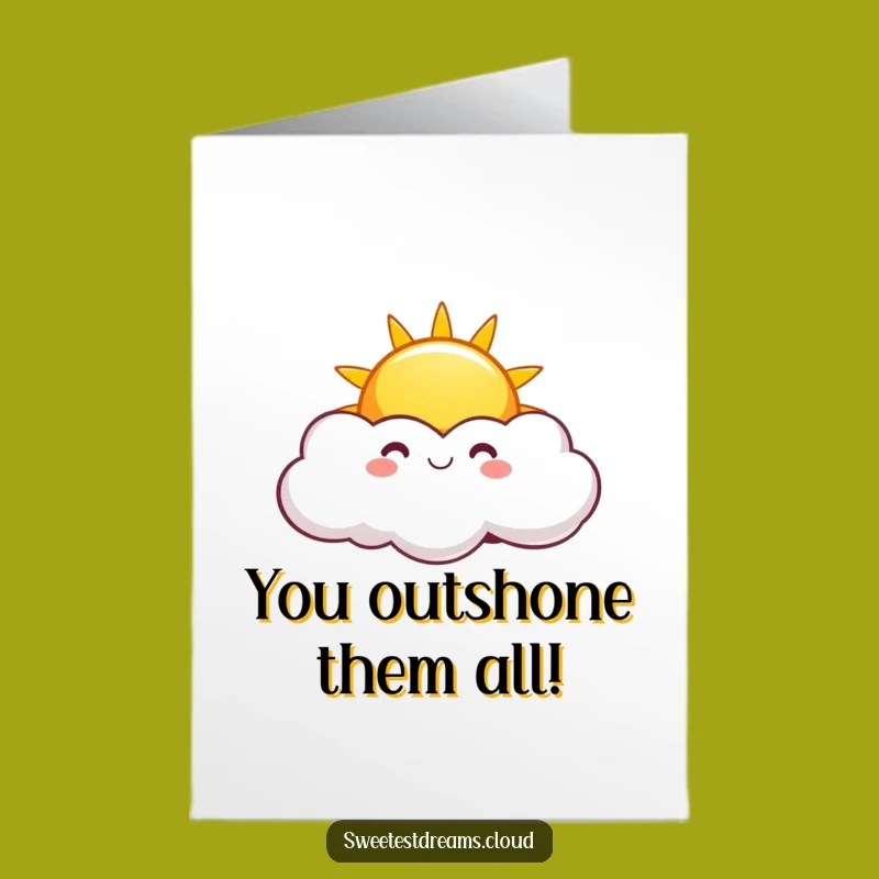 Free Printable Congratulations Card: Smiling Sun Funny Downloadable Gift