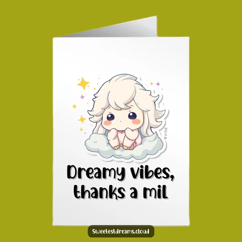 Free Printable Thank You Card: Grateful Dreamer Character, Downloadable & Print at Home Appreciation Gift