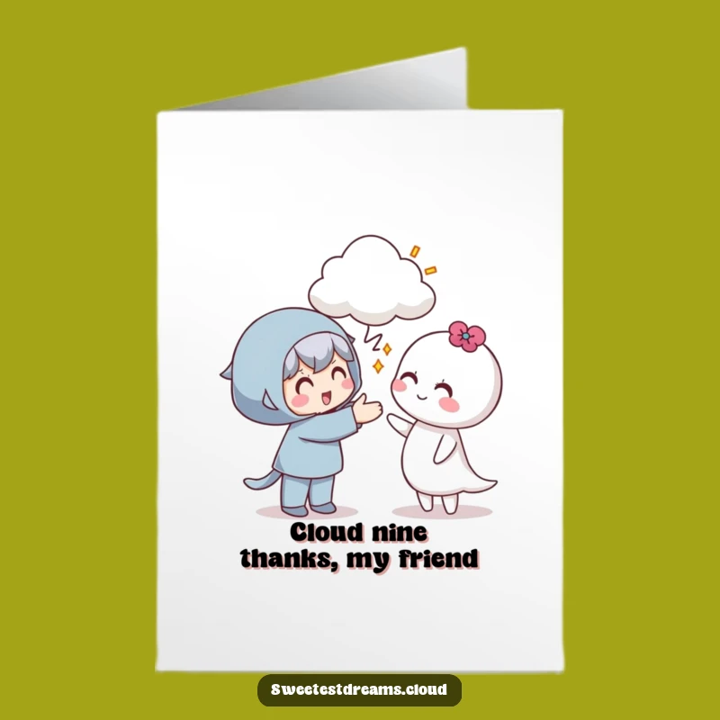 Free Printable Thank You Card: Cloud Giver Character, Downloadable & Print at Home Gratitude Gift
