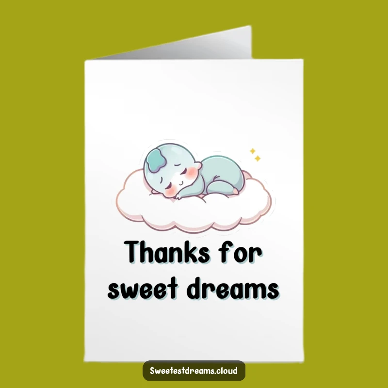 Free Printable Thank You Card: Serene Cloud Sleeper - Funny Downloadable Gift
