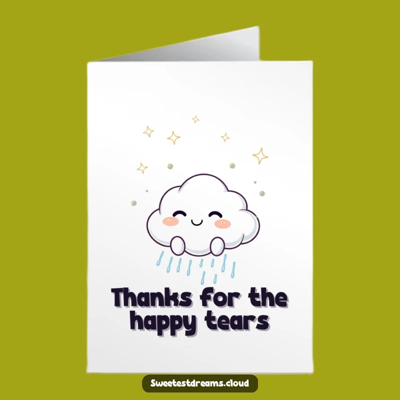 Free Printable Thank You Card: Sparkly Rain for a Funny Downloadable Gift