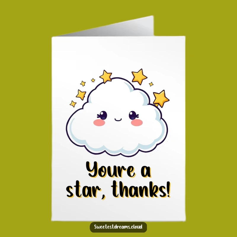 Free Printable Thank You Card: Starry Cloud Gratitude, Downloadable Thanks!