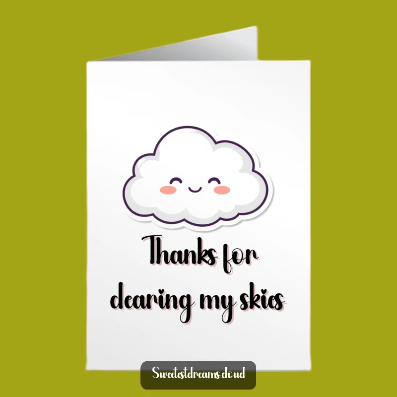 Free Printable Thank You Card: Cloud's Grateful Float, Funny Thanks Downloadable!