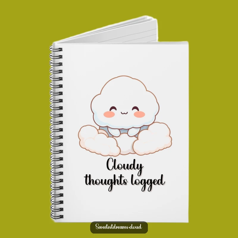 Funny Happy Cloud Notebook - Jot Down Cozy Thoughts, Gentle Gift