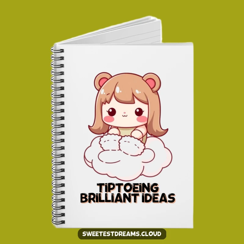 Funny Kawaii Cloud Walker Notebook: Slippers Character Journal for Ideas
