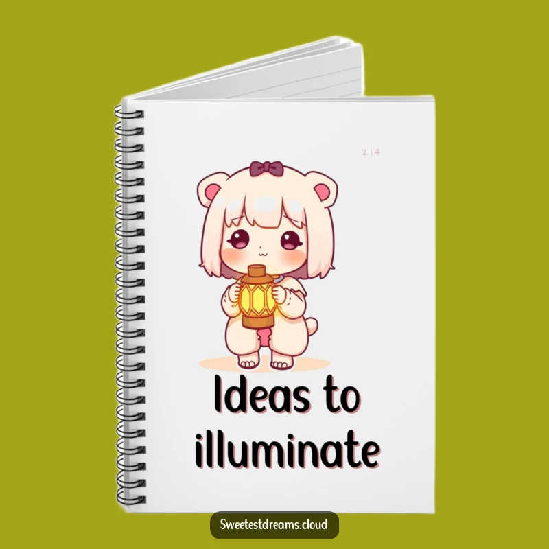 Funny Kawaii Lantern Notebook: Glowing Light Adventure Journal