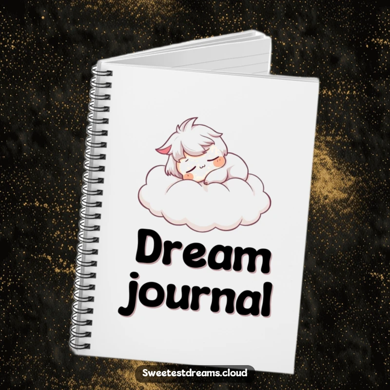 Funny Notebook: Character peacefully sleeping on a cloud, a serene and funny journal for calm thoughts.