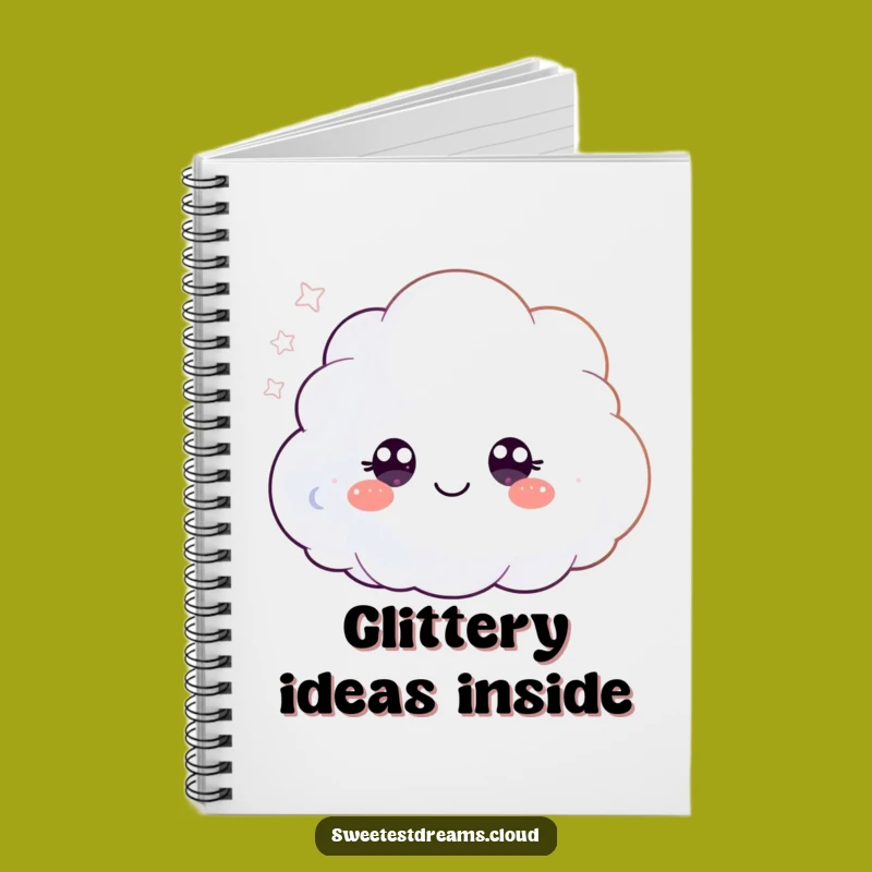 Funny Glitter Cloud Notebook - Magical Journal Funny Gift