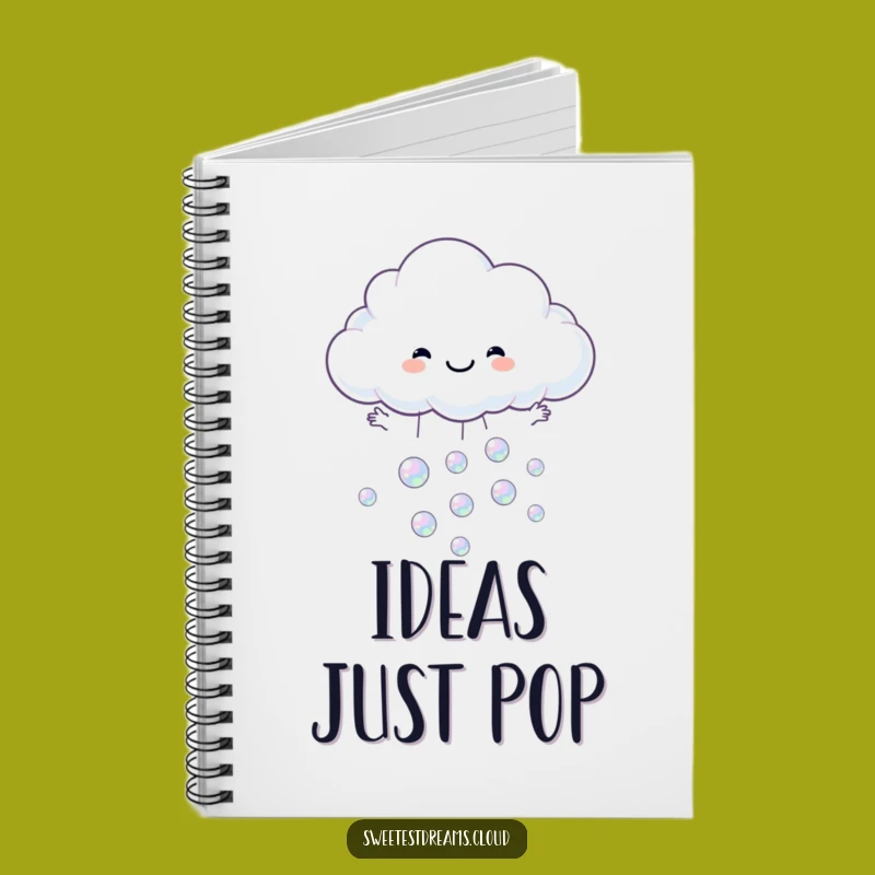 Funny Cloud Catching Bubbles Notebook - Jot Down Happy Thoughts Hilariously
