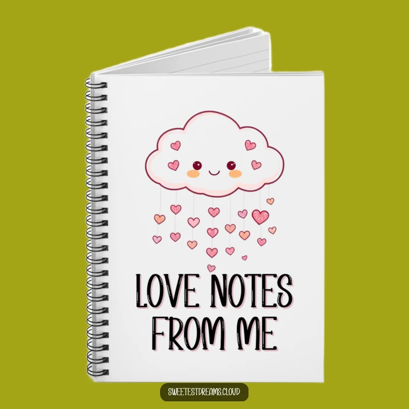 Funny Heart Cloud Notebook: Raining Love Journal, Cheerful Gift