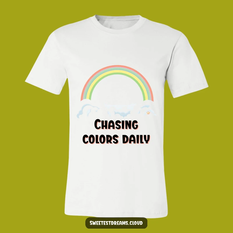 Funny Rainbow Cloud T-Shirt: Graceful Arch Art, Hilarious Hopeful Tee