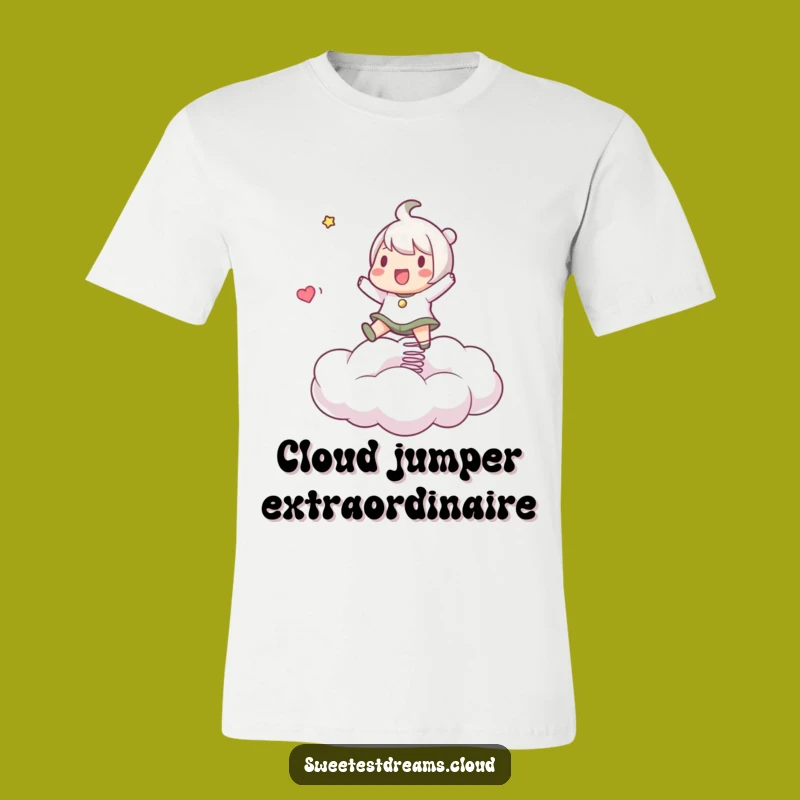 Funny Cloud Bouncer T-Shirt: Energetic Character Art, Hilarious Funny Gift