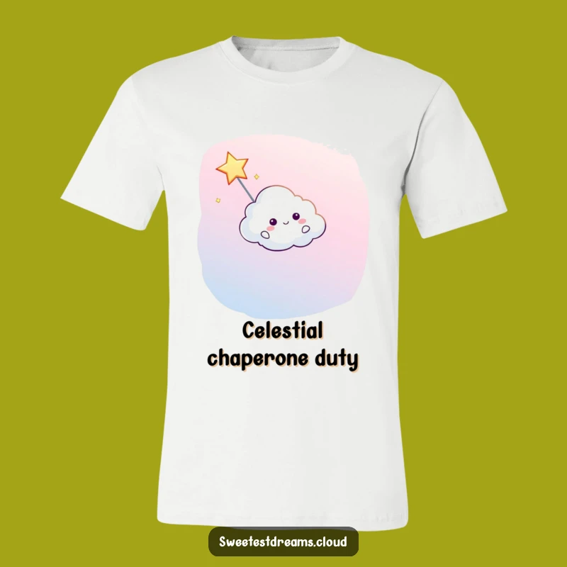 Funny Cloud Guiding Star T-Shirt - Hilarious Celestial Adventure Tee