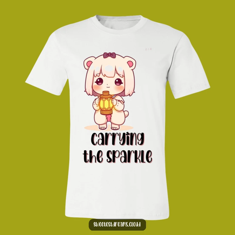 Funny Kawaii Lantern T-Shirt: Glowing Light Adventure Tee