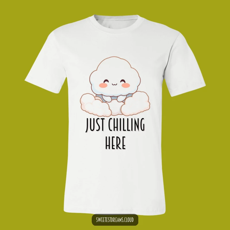 Funny Happy Cloud T-Shirt - Cozy Smile, Gentle Vibes, Great Gift