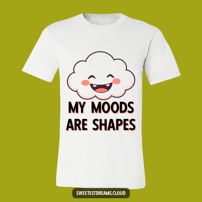 Funny Grinning Cloud T-Shirt: Whimsical Shapes Creator, Ideal Funny Gift for Playful Souls