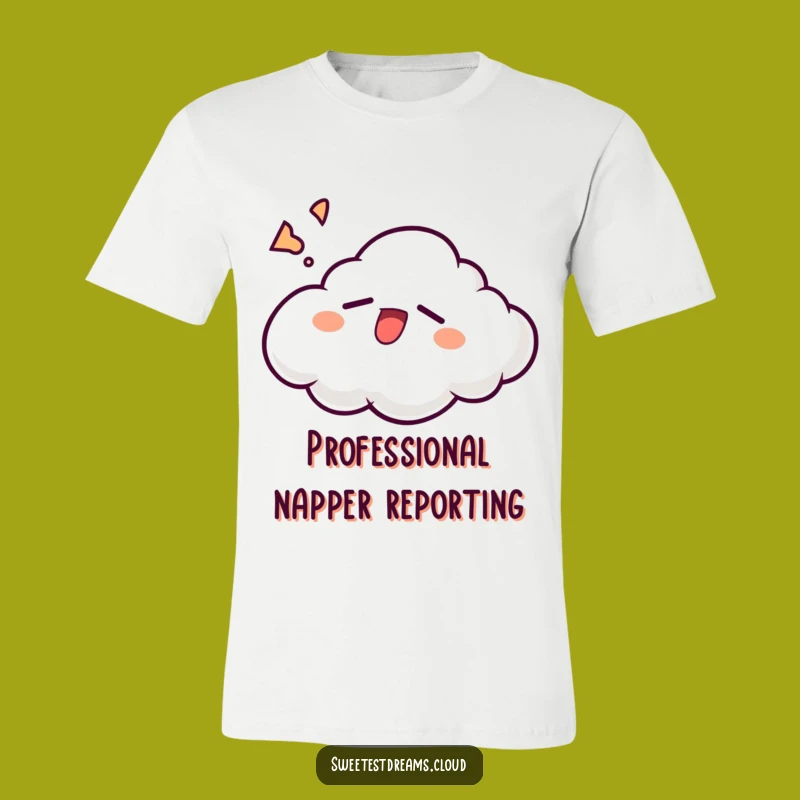 Funny Sleepy Cloud T-Shirt: Relatable Yawning Character Gift for Cozy Days