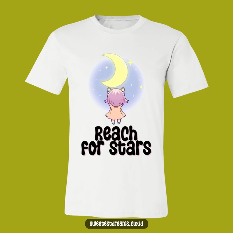 Funny Moon Reach T-Shirt: Dream Big, Wear Your Ambition as a Funny Gift