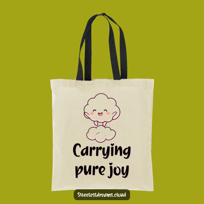 Funny Cloud Bouncing Tote Bag: Carry Your Joy Everywhere