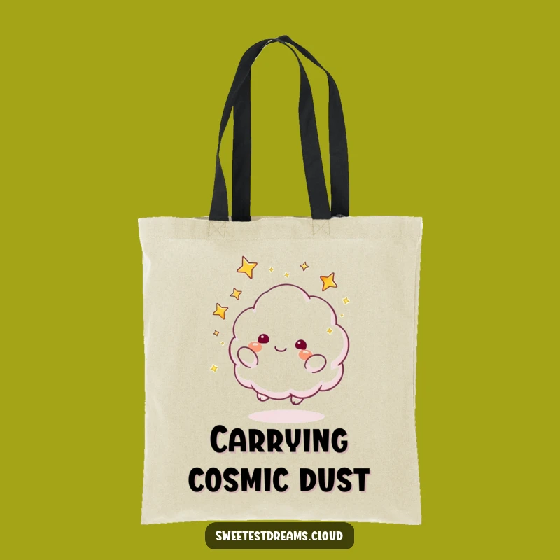 Funny Cloud Stars Tote Bag: Carry Magic with Sparkly Clouds, Perfect Funny Gift