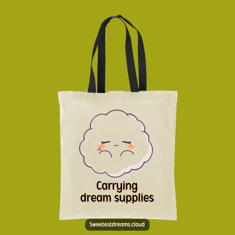 Funny Dreaming Cloud Tote Bag: Peaceful Gift for Gentle Souls