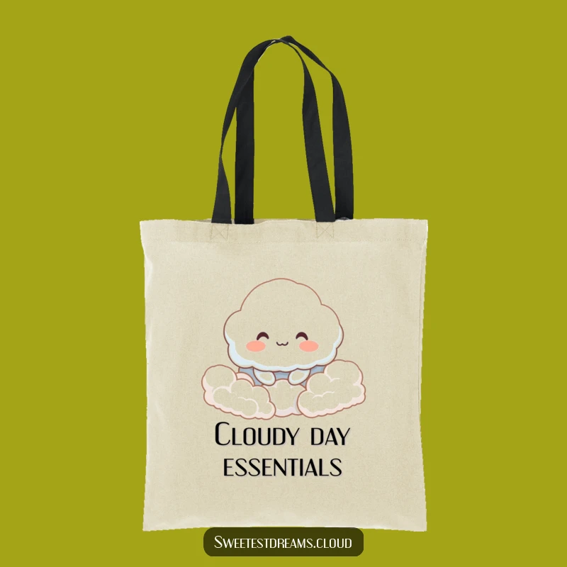 Funny Happy Cloud Tote Bag - Cozy Companion, Gentle Style, Gift
