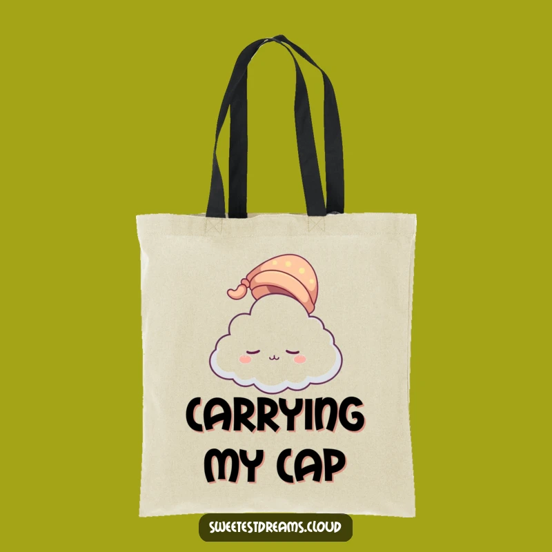 Funny Sleeping Cloud Tote Bag: Cozy Gift for Gentle Errands
